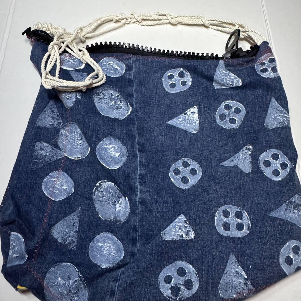 Stylish Blue Large Patterned Women's Bag